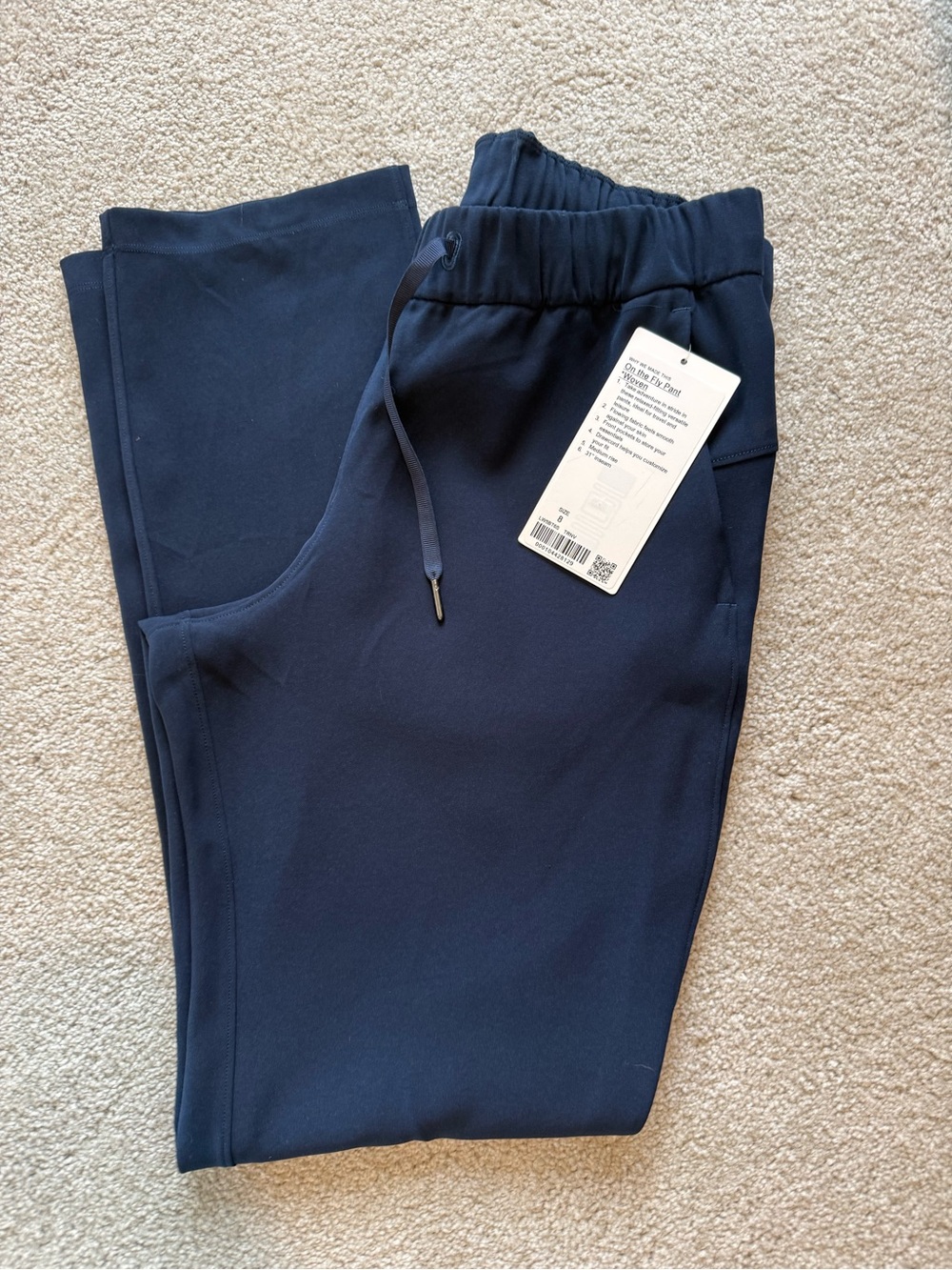 lululemon athletica Navy On the Fly Woven Pants